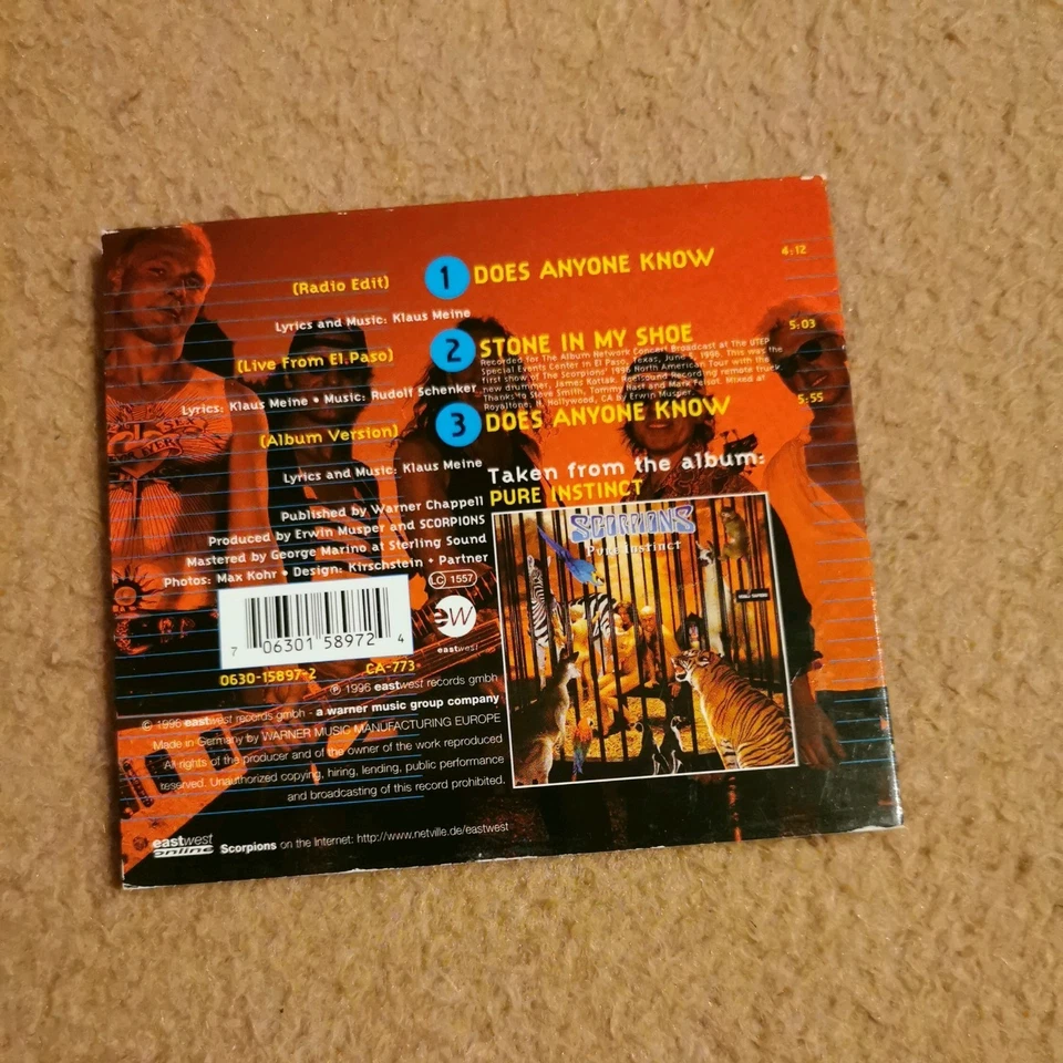 Scorpions - Does Anyone Know/ - Bild 2 von 3