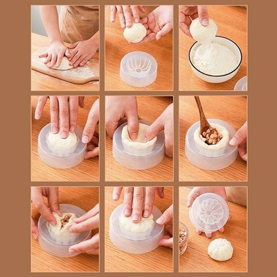 Steamed Stuffed Bun Maker Chinese Baozi Dumpling Moon Cake Mold Baking Tool
