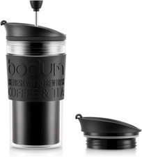 Image of Bodum Travel Press Set Coffee Maker 0.35L/12 oz with Extra Lid K11102-01 -NEW