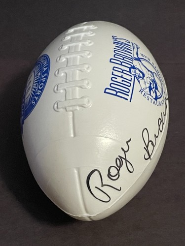 Roger Brown Signed Football - Virginia Sports HOF - Picture 4 of 7