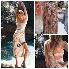 ZARA linen dress open back