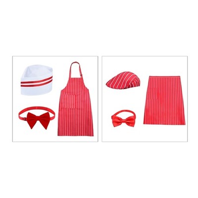 1950s Waiter Costume Hot Dogs Sodas Jerk Movie Night Waitress Cosplay Costume