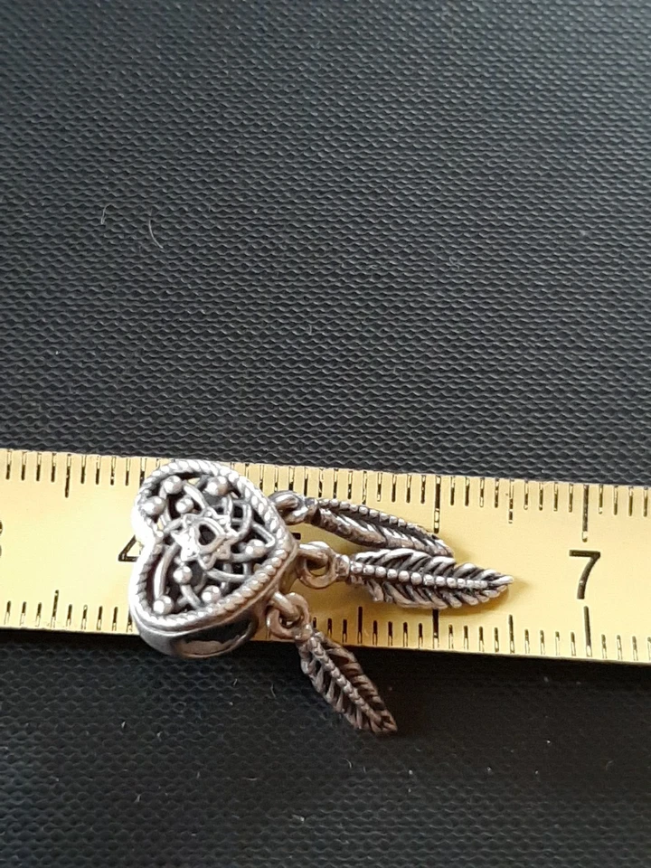  Charms Pandora Argento S 925 Ale  Drean Of The Heart Cuoricino Acchiappasogni - Immagine 2 di 4