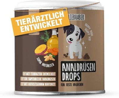Tierliebhaber Analdrüsen Drops Hund - Schluss mit Schlittenfahren - Kot festigen