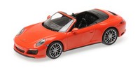 Minichamps 410067231 Porsche 911 (991.2) Carrera 4S Cabriolet Orange 2017 1:43