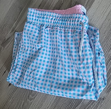 Maus & Hoffman Blue Cotton Shorts Men's Size XXL Made in USA Flat Front Luxury