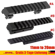 Schienenadapter 11mm-20mm Prismenschiene Weaver Picatinny Zielfernrohrmontage