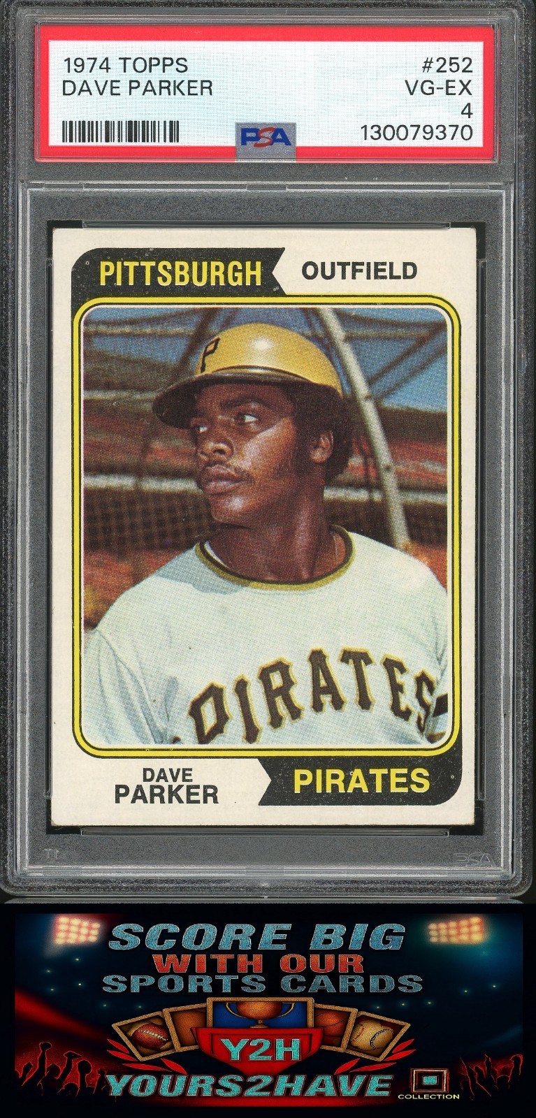 1974 Topps - Dave Parker Rookie RC #252 PSA 4 Pirates HOF