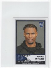 #191 Adonai Mitchell 2024 Panini Sticker Mini RC Indianapolis Colts