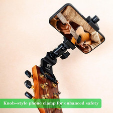 Guitar Head Phone Holder Mount Live Broadcast Teaching Video Recording