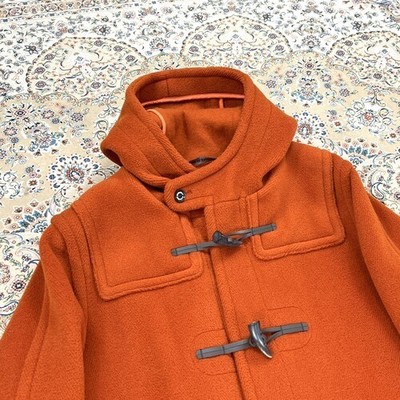 S, Size 38] Invertere Elysian Wool Duffle Coat — Orange
