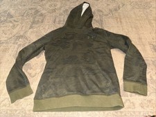 under armour size Boys youth medium Green Camo Fleece Pullover Hoodie
