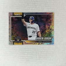 Andrew Vaughn 2026 Topps Series 1 HOLOFOIL PARALLEL Card #303 BREWERS