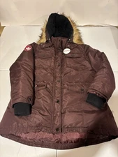 Canada Weather Gear Full Zip Parka Winter Jacket Faux Fur Lined Hood Women’s XL