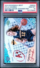 Syla Swords 2024 Bowman University Best Making The Grade Shimmer PSA 10