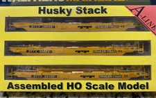 A-LINE HO, HUSKY STACK 48' CONTAINER CARS, 3 PACK, NEW IN BOX, ROAD DTTX