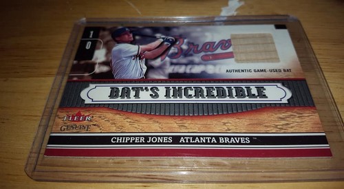 2002 Fleer Genuine #NNO Chipper Jones Bat's Incredible Game Used