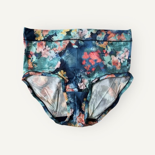 Lane Bryant Cacique Comfort Bliss Full Brief Panty 14/16 Underwater Blue Floral
