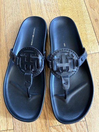 Tommy Hilfiger Women’s Sandals Black Size 8 - Picture 2 of 3