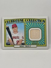 2021 Topps Heritage HN Mike Trout Clubhouse Collection Bat Relic Game Used CC-MT