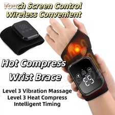 Cordless Hand Wrist Massager Pain Relief with 3 Heat Levels  3 Vibration Modes