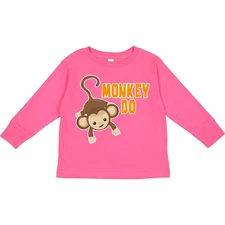 Inktastic Monkey Do With Monkey Toddler Long Sleeve T-Shirt Children Twins Twin