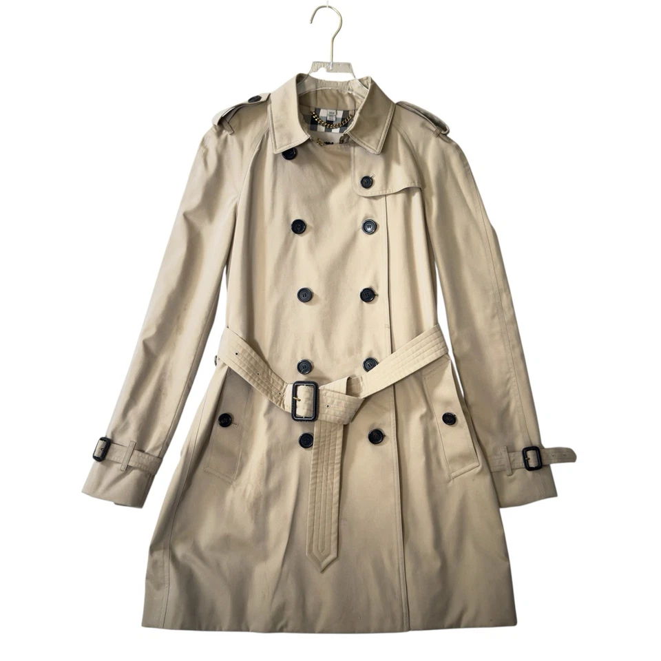 Gabardina Burberry “The Westminster” beige forro a cuadros hecha en Inglaterra talla 8 Foto 4 de 4