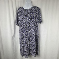 BCBGeneration Dress Womens XL Multicolor Floral T-Shirt Jersey Short Sleeve
