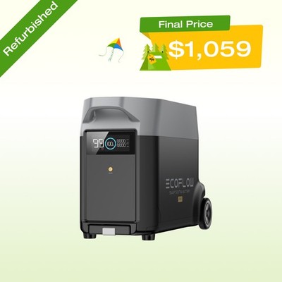 EcoFlow DELTA Pro Generator Extra Battery 3600Wh LFP Certified Refurbished