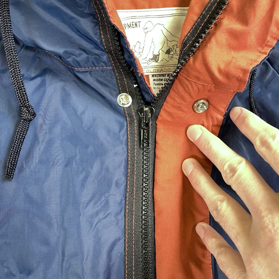 VINTAGE 80s Banana Equipment Colorado Hooded Zip Rain Jacket Parka Mens Size L - Image 4 of 4