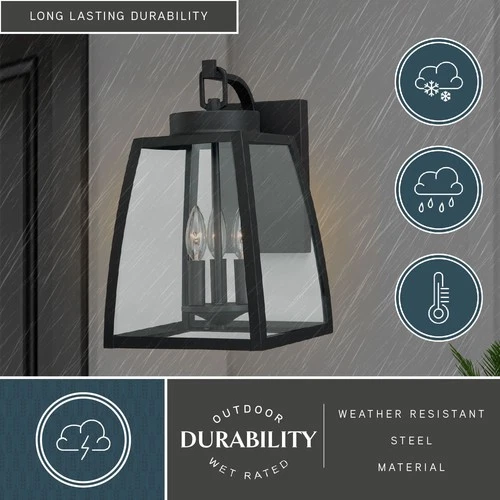 Vaxcel Lighting T0208 Granville 3 Light Outdoor Wall Sconce - Bronze - Picture 6 of 6