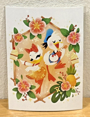 HTF Disney Eunjung June Kim Happy Ukulele Song Donald Daisy Duck 5''x7'' Postcard