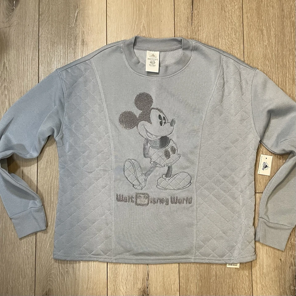Sudadera Disney Mickey Acolchada Bordada Mujer XS Azul Walt Disney World Foto 2 de 4