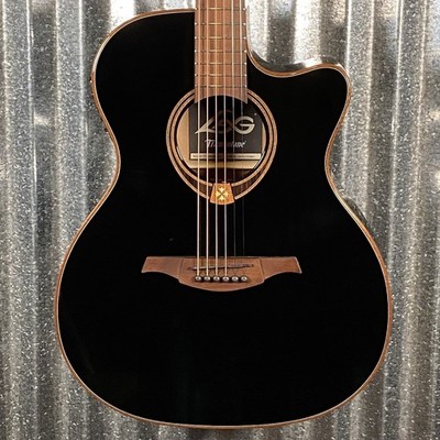 LAG Guitars T118ACE-BLK Black Auditorium Cutaway Acoustic Electric Guitar #1841