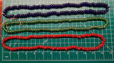 BLUE Crow beads 8-9mm, glass hole size 3mm. Price per strand.
