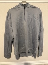 Hickey Freeman 1/4 Zip Pullover Micro Stripe Long Sleeve Men  s Size Large