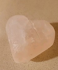 Pure Himalayan Salt Works Heart Massage Stone, Pink Crystal Hand-Carved Stone