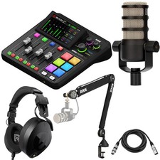 Rode RODECaster Duo Integrated Audio Production Studio, Bundle with PodMic Micro
