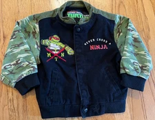 TMNT JH Design Button Up Bomber Camo Jacket Size Baby Toddler 2T Nickelodeon