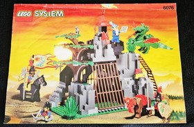 Lego 6076 Vintage 1993 Castle Dragon Knights DARK DRAGON'S DEN with Instructions