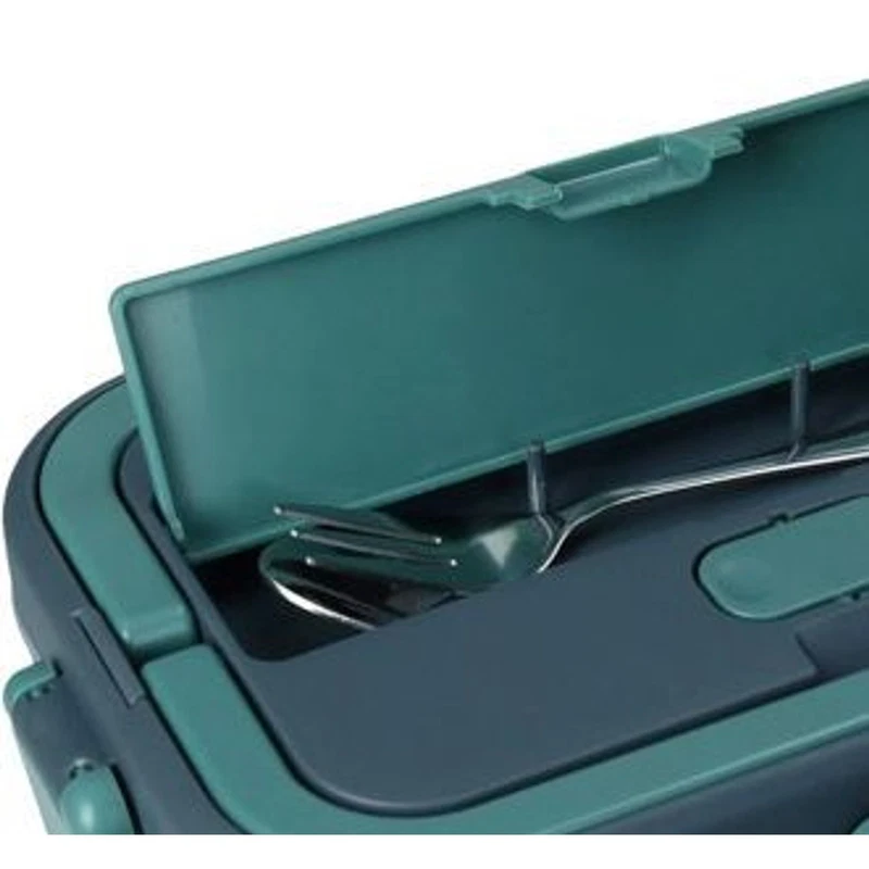 Scaldavivande Elettrico Lunch Box BRANDANI Casa Auto 12V 220V Posate 2 Colori, fotografia 3 di 10