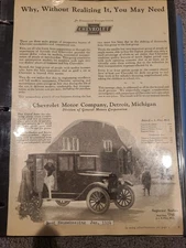 1924 Chevrolet Vintage Car Print Ad Chevy Superior Sedan General Motors 7.5"x 11