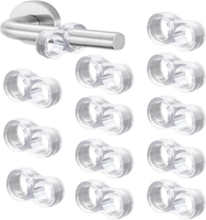 12 StüCk TüRstopper Klinke Transparente 8-Form Fensterstopper TüRklinkenpuffer T