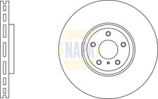 Disco freno singolo ventilato adatto a NISSAN 370Z Z34 3.7 anteriore 2009 in poi VQ37VHR 355mm