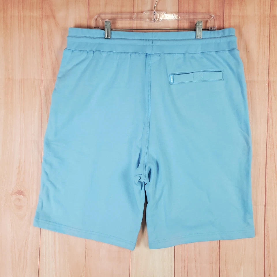 Staple Pigeon Sweat Shorts Mens 2XL Aqua Blue French Terry Lined Drawstring - Image 2 of 4