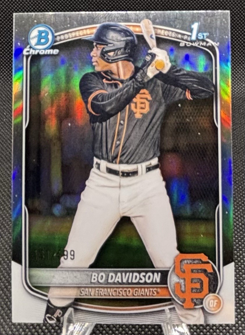 Bo Davidson 2025 Bowman Chrome 1st Refractor /499 SF Giants