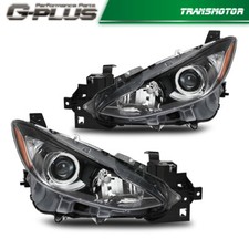 Pair Fit For 14-16 Mazda 3 Driver & Passenger Side Headlight Assembly