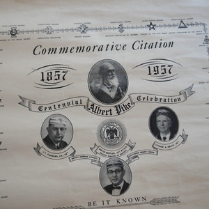 VTG 1950s 32 degree Masonic Rite Certificate signed New Orleans LA mason