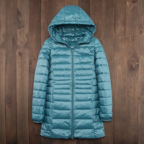 Women's Down Coat 90% Duck Coat Ladies Hooded Down Down Jacket Puffer Coat - Bild 16 von 29