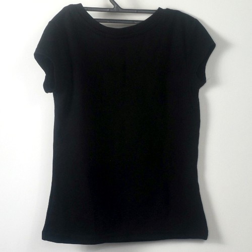 French Toast Girls Cap Sleeve Tee T-Shirt Top Black Size 4 NWOT - Picture 4 of 4